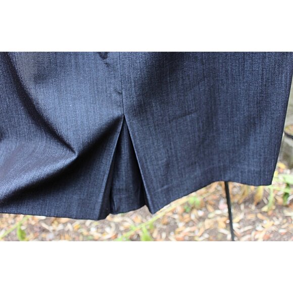 New w/Tags - sz 12 - Anne Klein Tailored Skirt w/Kick Pleat, Indigo, Nordstrom - Picture 4 of 11